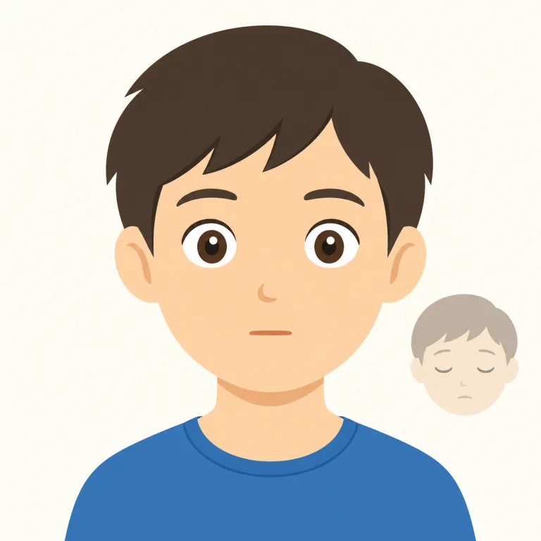 unblinking（まばたきをしない・形容詞）の覚え方イラスト — このエントリは unblinking の「ひるまない」という比喩的な基本義ではなく、文字どおり「まばたきをしない」意味です