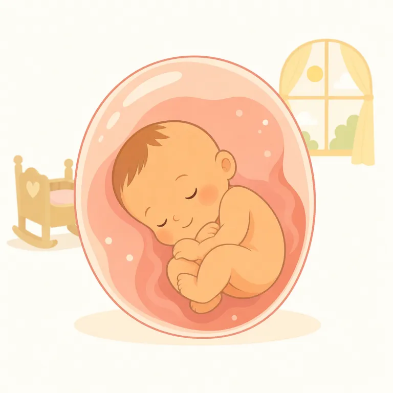 unborn（まだ生まれていない・形容詞）の覚え方イラスト — un- が「否定」、born が「生まれた」なので、born を知っていれば「まだ生まれていない」と自然に組み立てられます