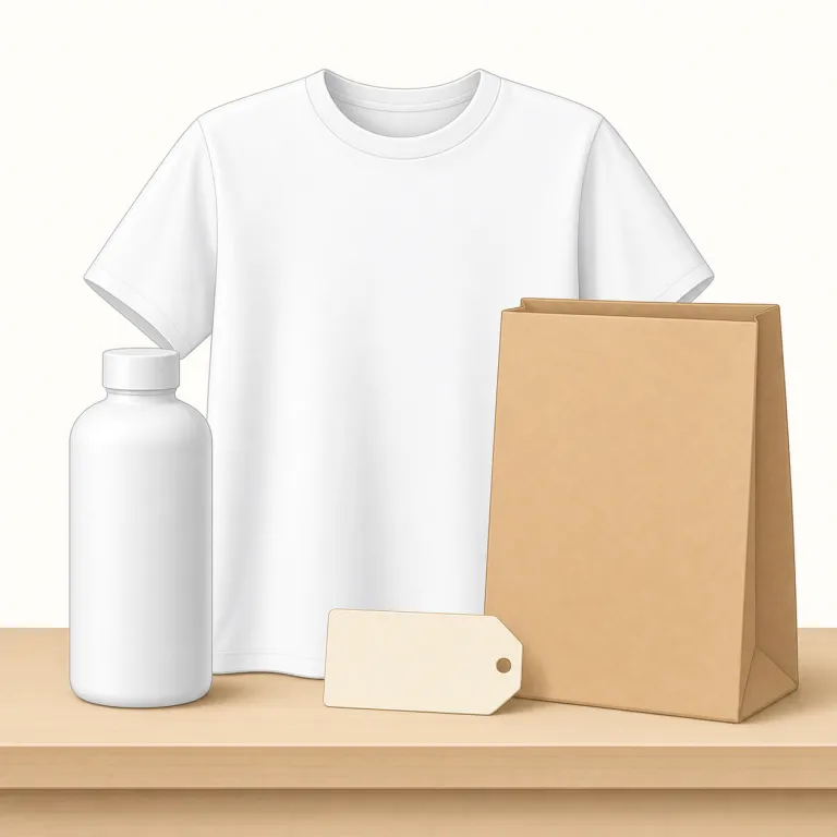 unbranded（ノーブランドの・形容詞）の覚え方イラスト — un- は「ない」、branded は「ブランドが付いた状態」