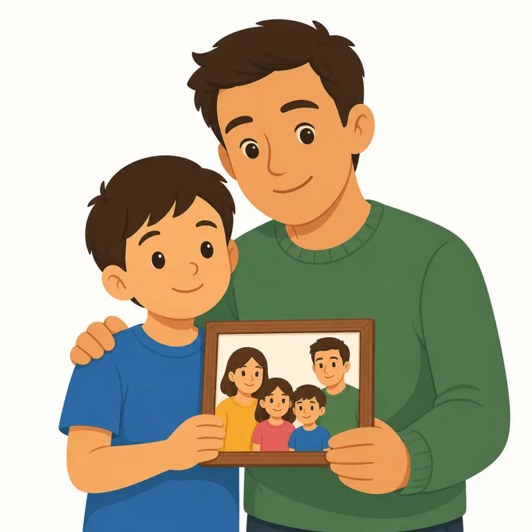 uncle（おじ（伯父・叔父）・名詞）の覚え方イラスト — family語彙のまとまりで覚えると定着しやすい語です