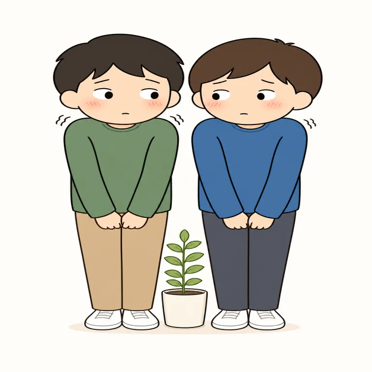 uncomfortable（気まずい・adjective）の覚え方イラスト