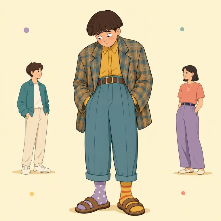 uncool（かっこ悪い・形容詞）の覚え方イラスト — cool を「かっこいい・イケてる」と知っていれば、先頭の un- でその反対だとすぐ取れる語