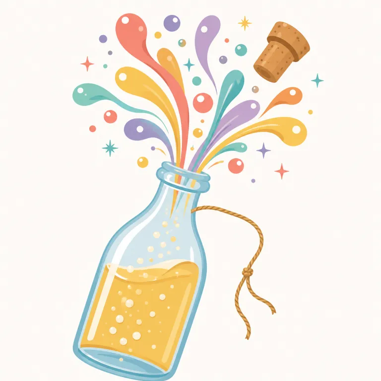 uncorked（栓を抜かれた、抑制の解かれた・形容詞）の覚え方イラスト — cork＝コルク栓、corked＝栓をした、uncorked＝その栓が外れた、という対比で覚えると定着しやすい語です