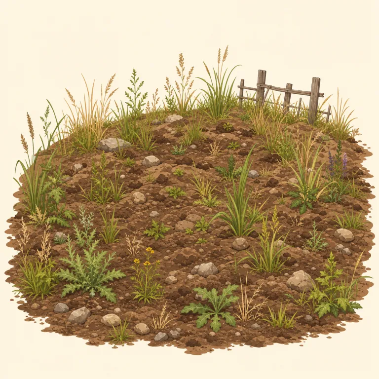 uncultivated（耕されていない・形容詞）の覚え方イラスト — cultivate は「土地を耕す」という意味です
