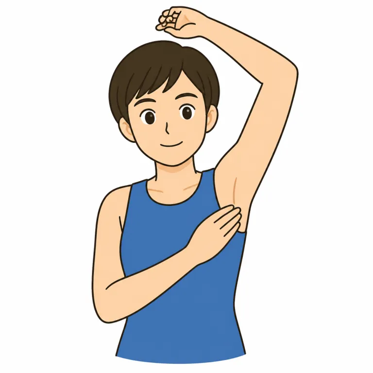 underarm（脇の下・noun）の覚え方イラスト
