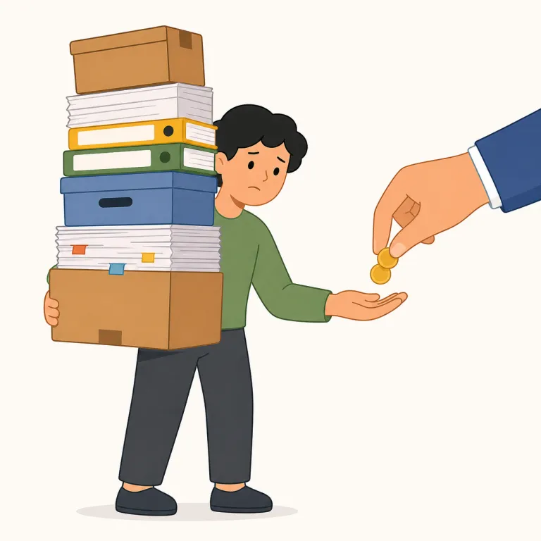 underpayingの覚え方イラスト