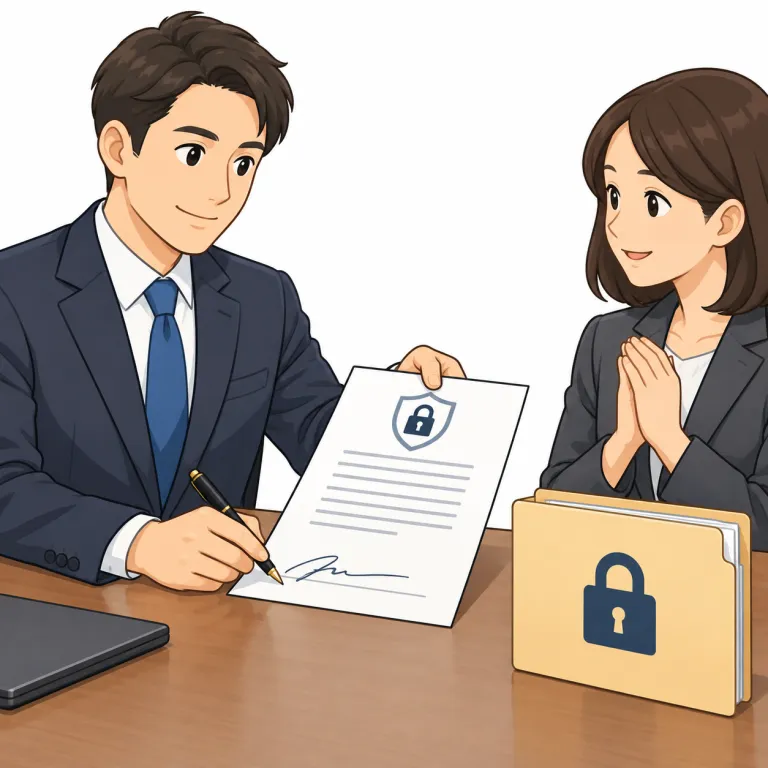 undertaking（約束、保証・noun）の覚え方イラスト