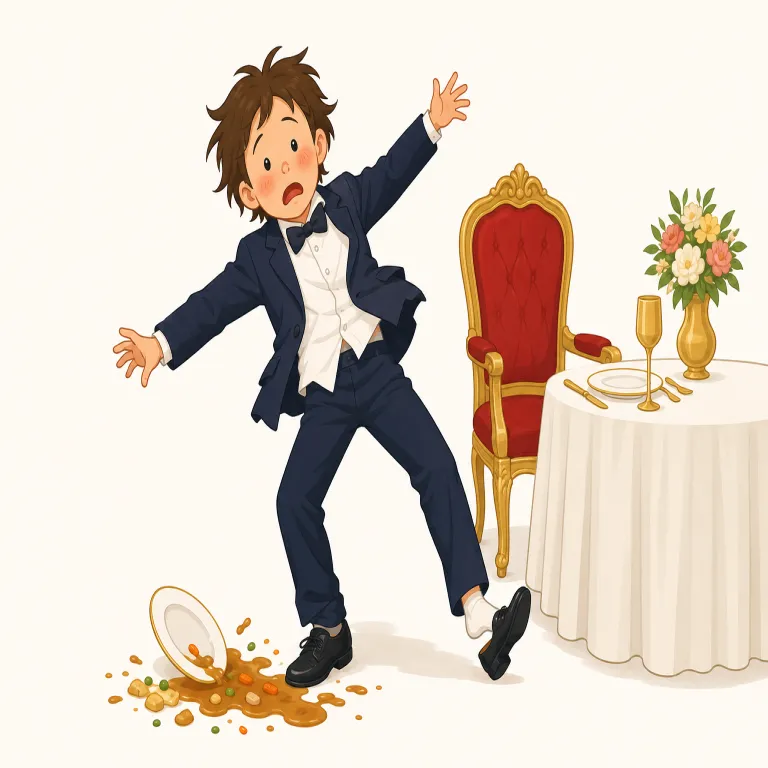 undignified（品位のない・形容詞）の覚え方イラスト — まず un- で「否定」、dignified で「威厳のある・品のある」と分けると、undignified はそのまま「品がない」と取りやすくなります