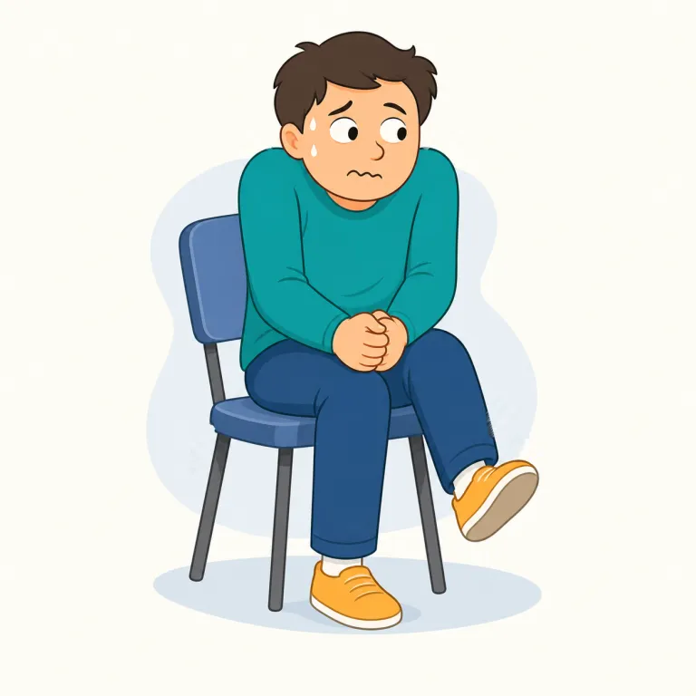 uneasily（不安そうに、落ち着かない様子で・副詞）の覚え方イラスト — まず easy「気楽な」を軸にすると覚えやすいです