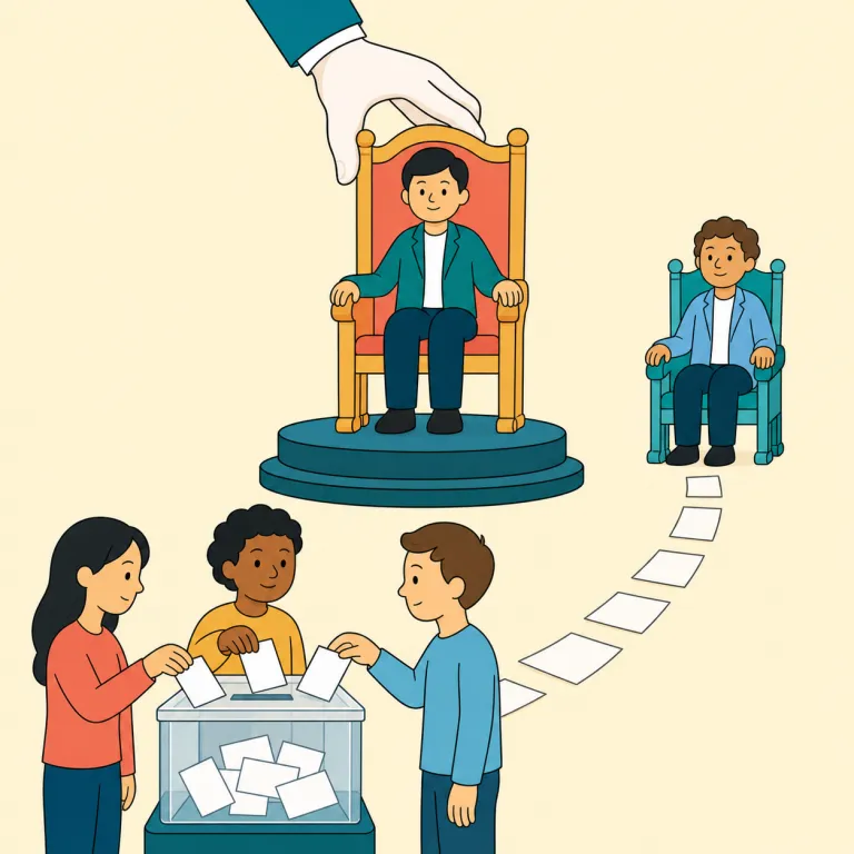 unelected（選ばれていない・形容詞）の覚え方イラスト