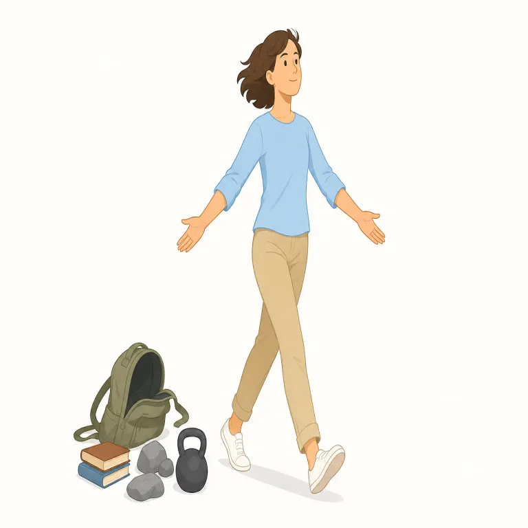 unencumbered（負担のない・形容詞）の覚え方イラスト — まず un- が付くので「〜でない」