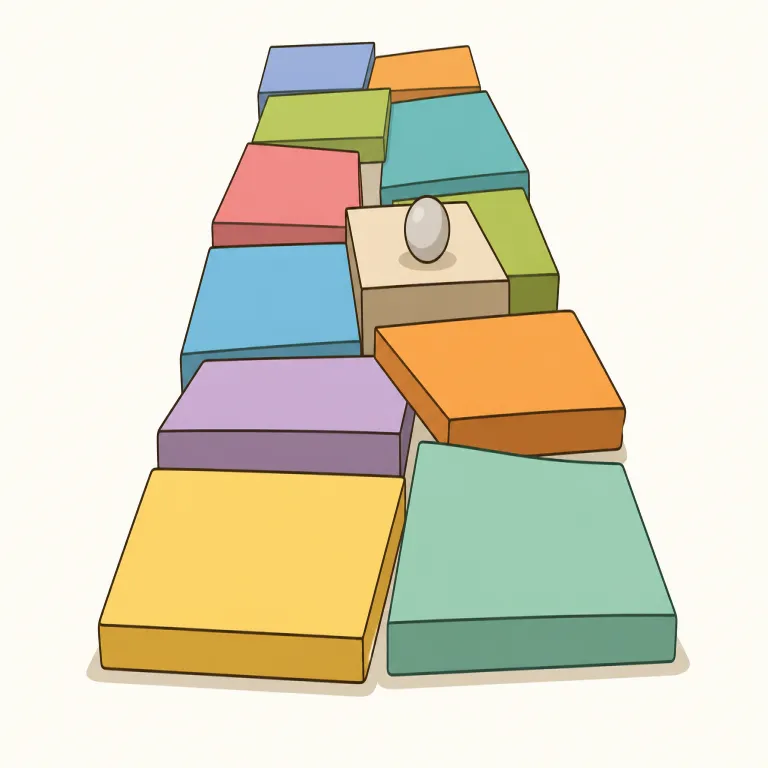 uneven（不均一な・形容詞）の覚え方イラスト — この意味の uneven は、表面が平らでないという基本義から離れて、量・質・分布・出来具合がそろっていない状態を表します