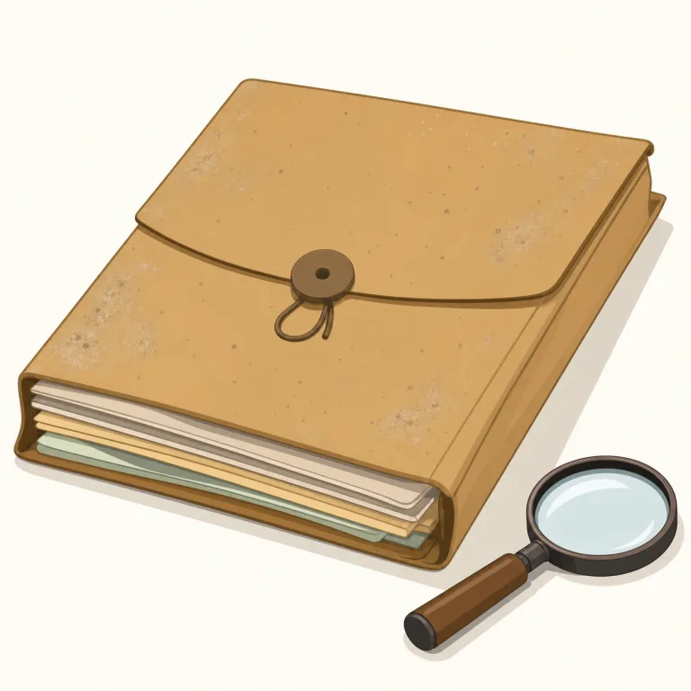 unexamined（十分に検討されていない・形容詞）の覚え方イラスト — `examine` は `exam` と同じ核で、「表面を見る」ではなく「詳しく調べて妥当性を確かめる」という語