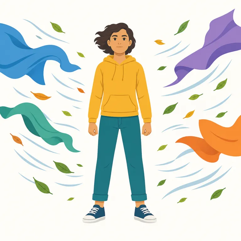 unflinching（ひるむことのない、動じない・形容詞）の覚え方イラスト — flinch が「ひるむ・たじろぐ」