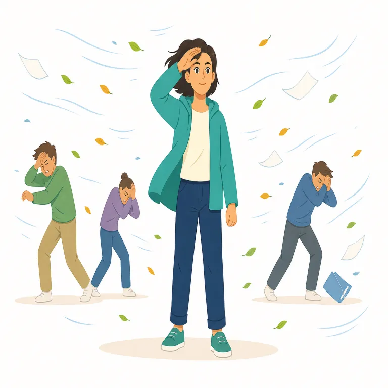 unflinchingly（ひるむことなく・副詞）の覚え方イラスト — 核は flinch「ひるむ」