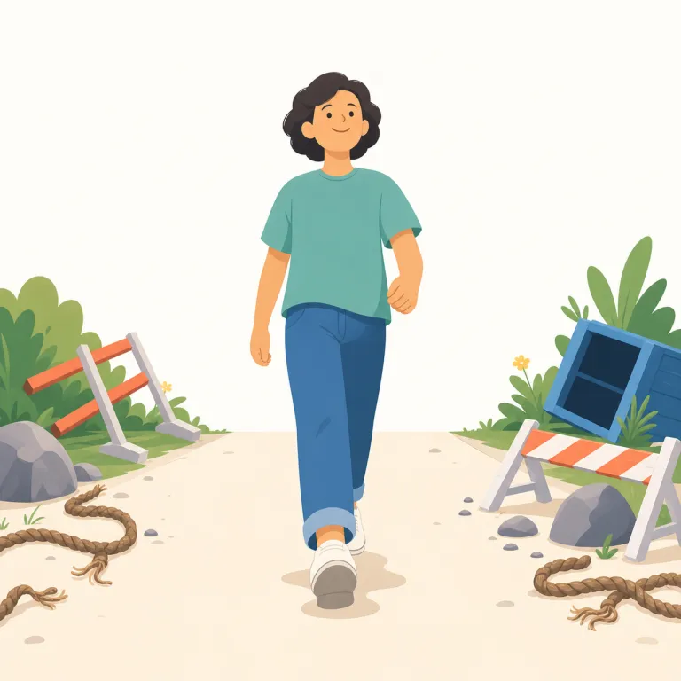 unhampered（妨げられない・形容詞）の覚え方イラスト — un- は unhappy, unfair と同じ「〜でない」
