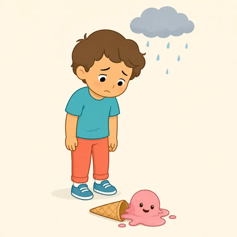 unhappily（不幸なことに・副詞）の覚え方イラスト — まず happy → unhappy → unhappily と段階で覚えると崩れにくい語です