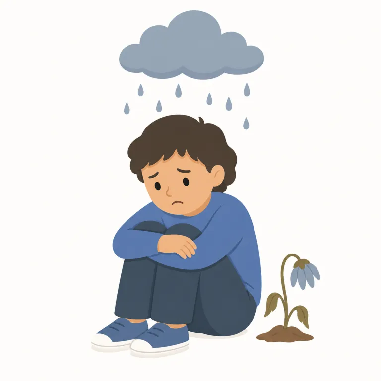 unhappiness（不幸・名詞）の覚え方イラスト — このエントリでは unhappiness を「不満」ではなく、「幸福でない状態」「つらい境遇」としての不幸で覚えます