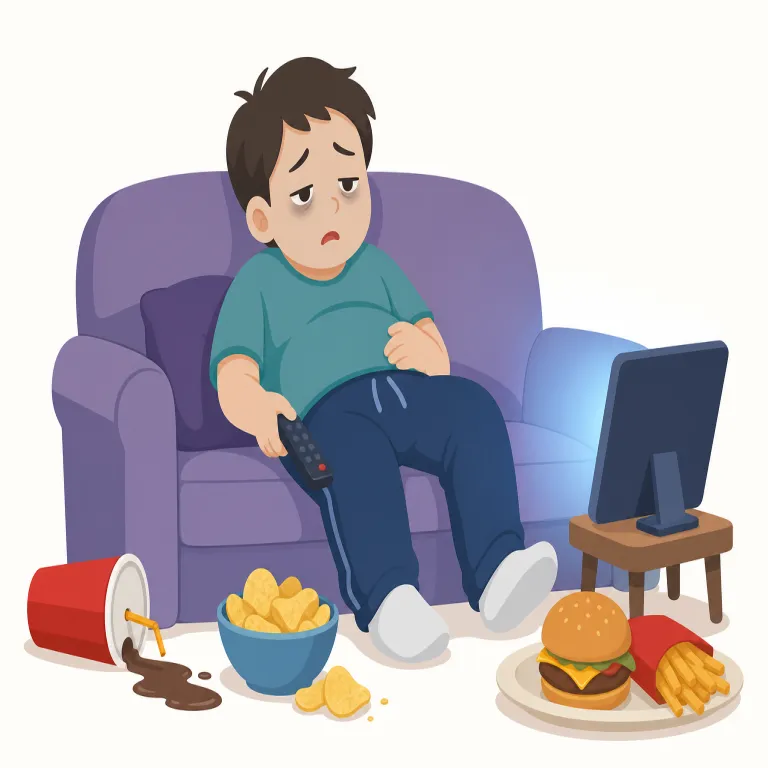 unhealthyの覚え方イラスト