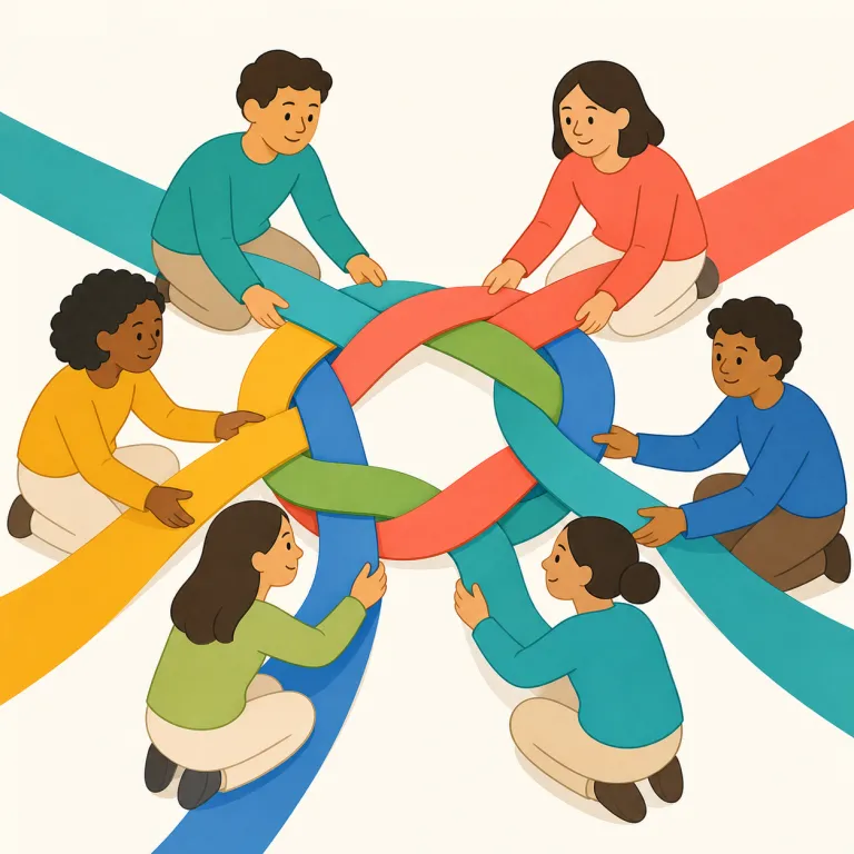 unifying（結束を促す・adjective）の覚え方イラスト