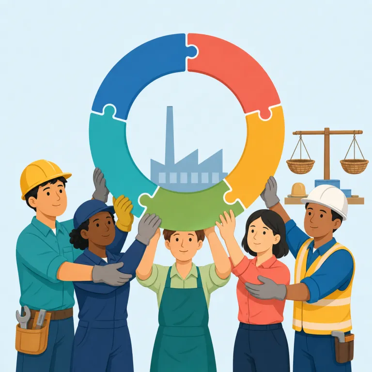 unionism（労働組合主義・名詞）の覚え方イラスト — union を知っていれば覚えやすい語です