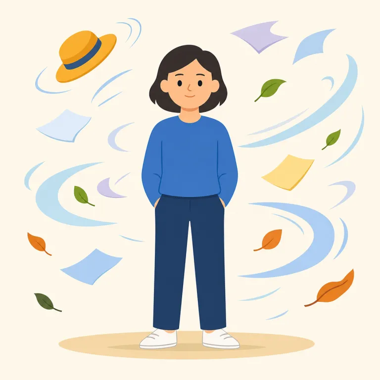 unmoved（動じない、心を動かされない・形容詞）の覚え方イラスト — `un-` は「否定」、`moved` は `move`「動く・動かす」から来るので、まず「動かされていない」と分解すると覚えやすいです