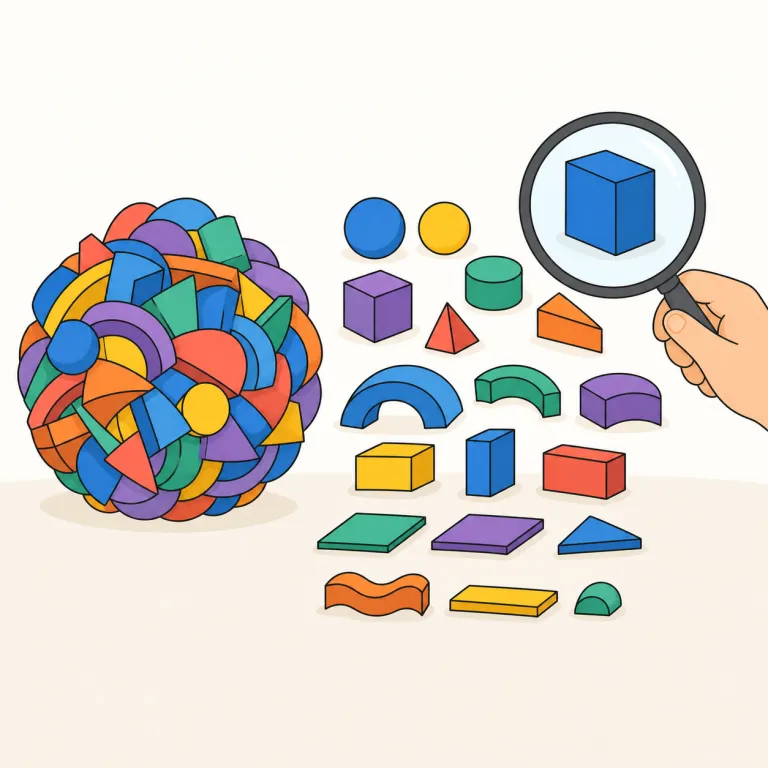 unpack（分析する・verb）の覚え方イラスト