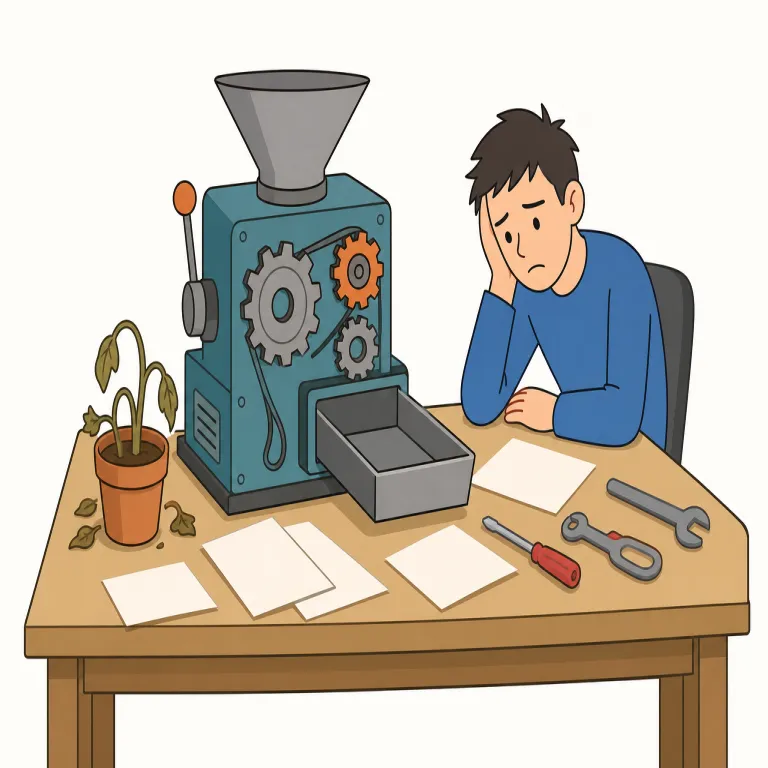 unproductive（成果のない・形容詞）の覚え方イラスト — productive は product「製品・成果」とつながる語で、「成果を生む」「実りある」という意味です