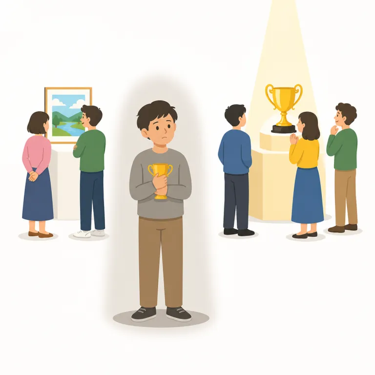 unrecognized（認められていない、正当に評価されていない・形容詞）の覚え方イラスト — recognize「気づく・認める」が分かれば、un- が付いてその逆だと押さえやすい語