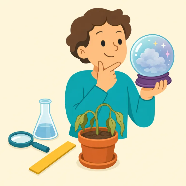unscientific（非科学的な・形容詞）の覚え方イラスト — un- は否定、scientific は scientific method や scientific evidence の scientific