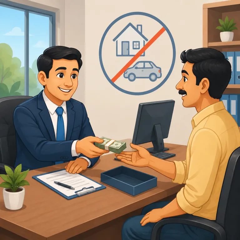 unsecured（無担保の・形容詞）の覚え方イラスト