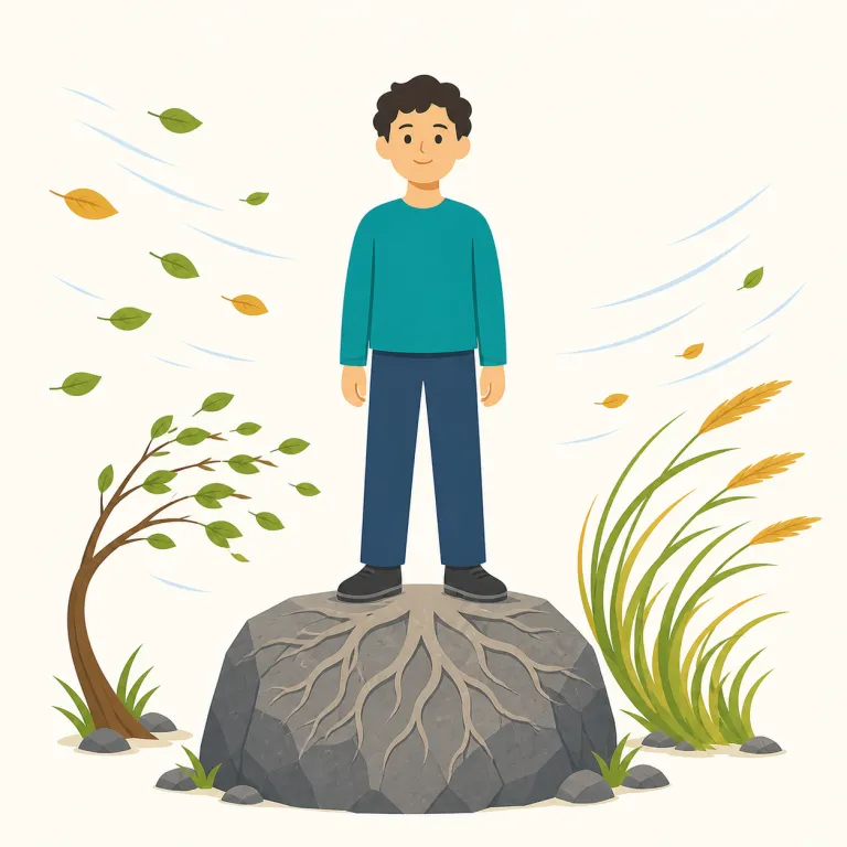 unshakeable（揺るぎない・形容詞）の覚え方イラスト — unshakeable は shake「揺らす」に un- と -able が付いた語で、「揺さぶることができない」が核にあります
