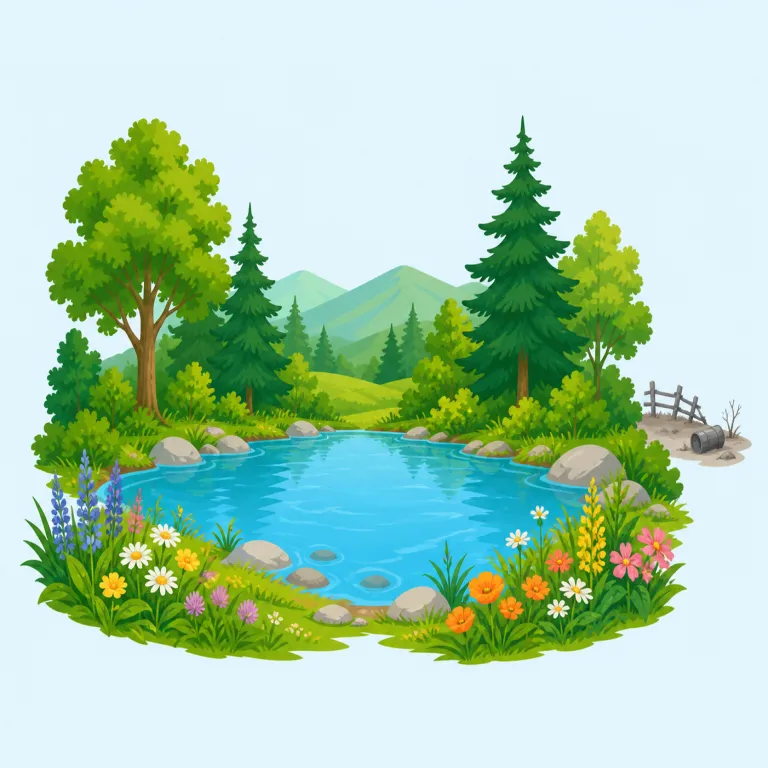 unspoilt（手付かずの・形容詞）の覚え方イラスト — spoil を「台無しにする・損なう」と知っていれば、unspoilt はそのまま「損なわれていない」と取れる