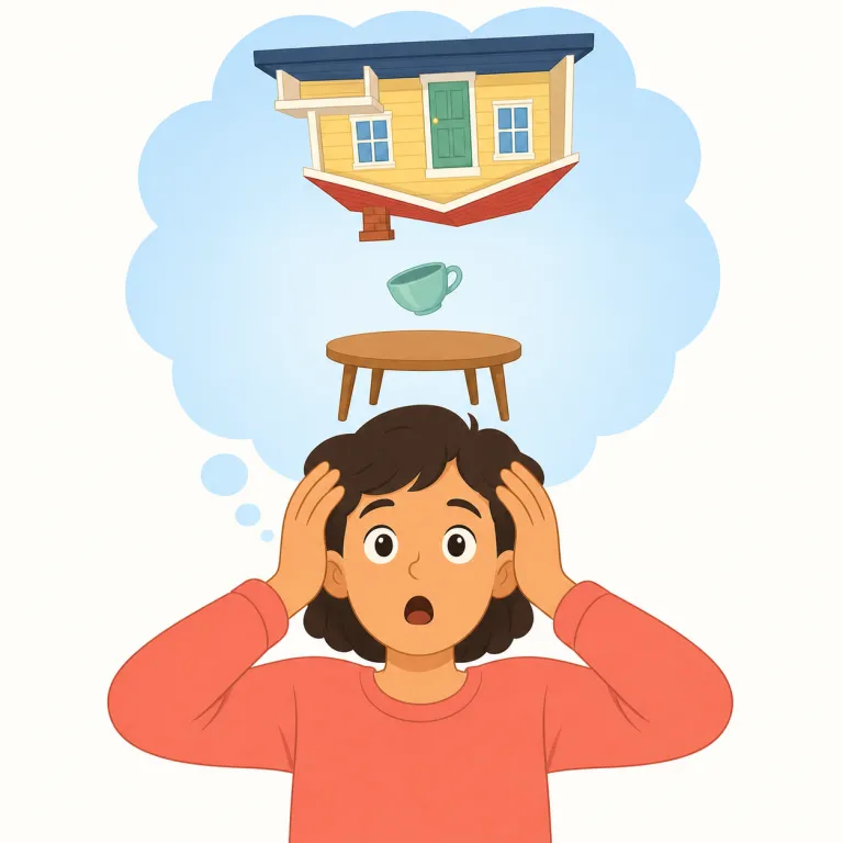 unthinkable（考えられない・形容詞）の覚え方イラスト — think が「考える」、-able が「〜できる」、un- が否定なので、形だけで「考えることすらできない」と分解して覚えると強いです