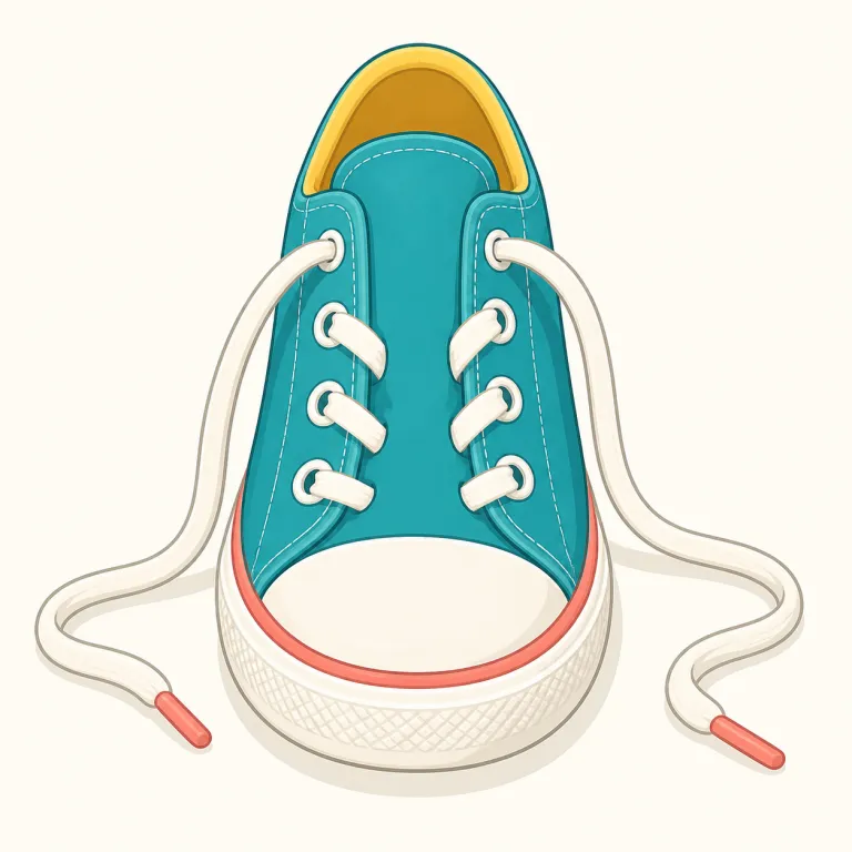 untied（解けた・形容詞）の覚え方イラスト — untied は tie「結ぶ」に un- が付いた形で、「結ばれていたものがほどけた」と考えると自然です