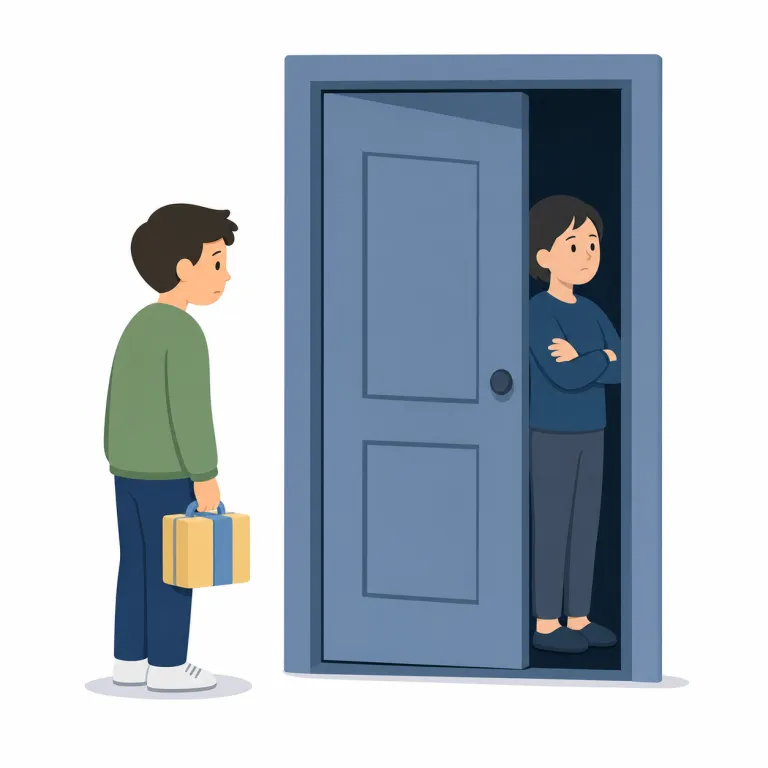 unwelcoming（よそよそしい・形容詞）の覚え方イラスト — まず welcome を確実に思い出すと覚えやすい語です