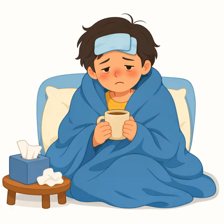 unwell（体調が悪い・形容詞）の覚え方イラスト — well を「元気・調子がよい」と知っていれば、unwell はそのまま「well ではない」状態