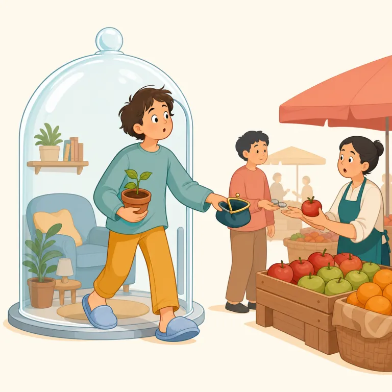 unworldly（世間知らずの・形容詞）の覚え方イラスト — worldly は「世間に通じた、世俗的な」という形容詞で、先頭の un- がその意味を打ち消します