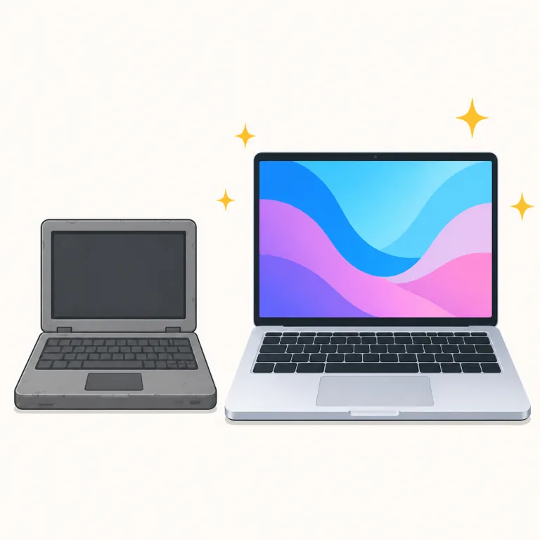 upgrade（アップグレードする・動詞）の覚え方イラスト — upgrade は up「上へ」+ grade「等級」と分けると、「等級を上げる」と捉えやすいです