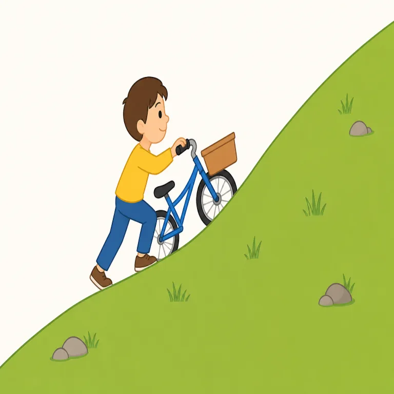 uphillの覚え方イラスト