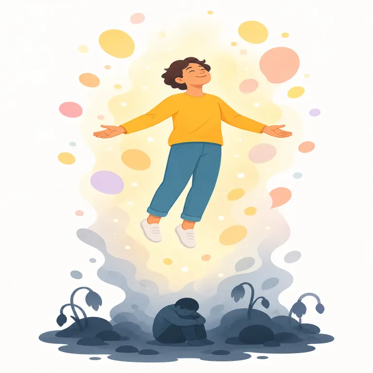 upliftment（高揚感・名詞）の覚え方イラスト — まず uplift を知ると覚えやすい