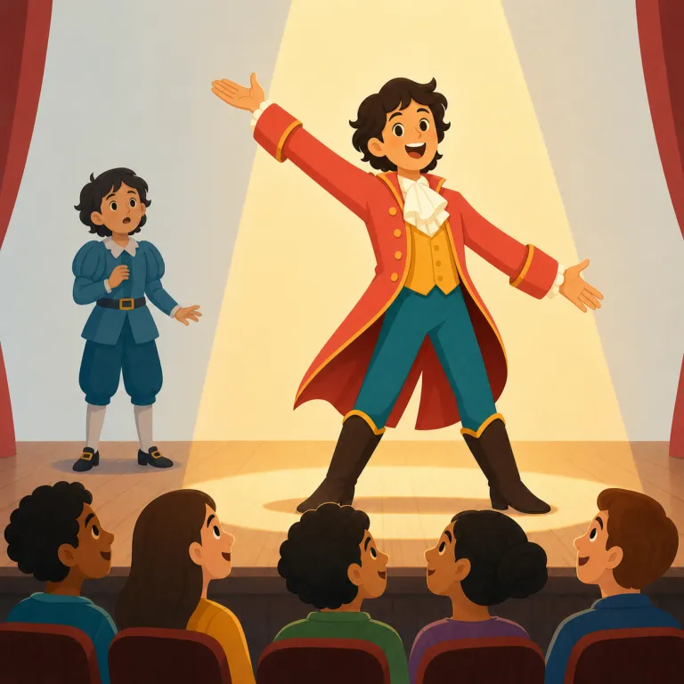 upstage（注目を奪う・動詞）の覚え方イラスト — 「stage＝舞台」を知っていれば覚えやすい語です