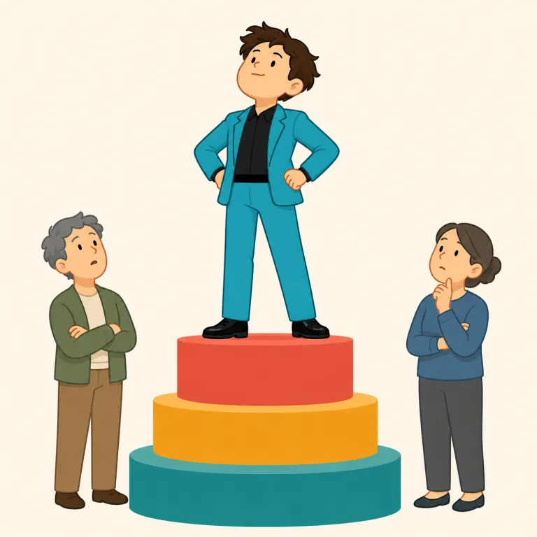 upstart（成り上がり者・名詞）の覚え方イラスト — up と start をそのまま見て、「下の位置から急に上へ出てきた人」とつなぐと覚えやすいです