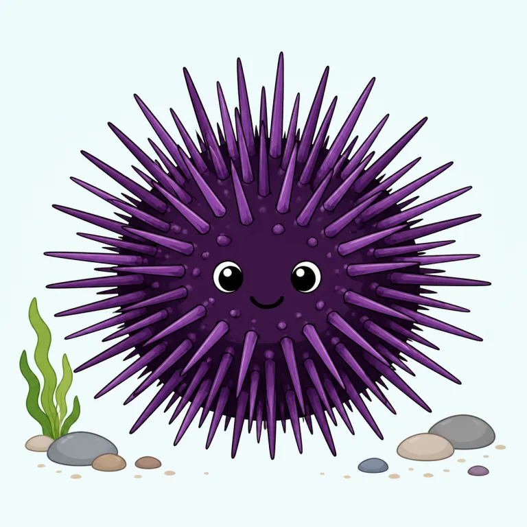 urchin（ウニ・noun）の覚え方イラスト