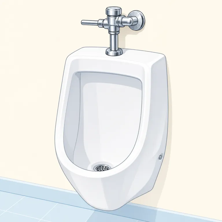 urinal（小便器・名詞）の覚え方イラスト — urine（尿）を知っていれば覚えやすい名詞