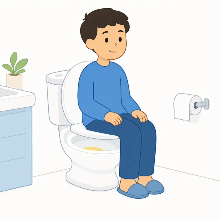 urinate（排尿する・動詞）の覚え方イラスト — urine（尿）を知っていれば、そのまま動詞化した形だと見て覚えやすい語です