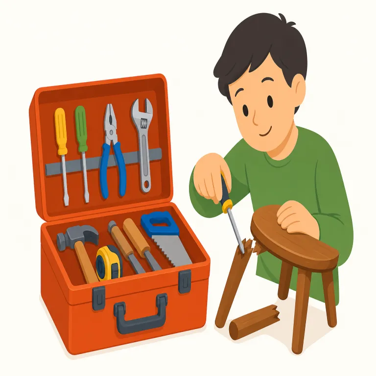 useful（役に立つ・形容詞）の覚え方イラスト — useful は「役に立つ」という、実際の場面で助けになる働きを表す形容詞として覚えます