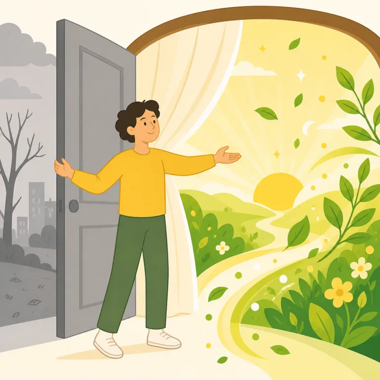 usher in（始まりを告げる・句動詞）の覚え方イラスト — usher は劇場や式場で人を席や中へ案内する人です