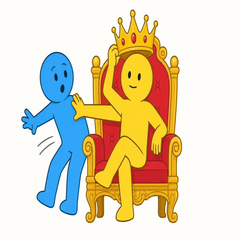 usurp（奪い取る・動詞）の覚え方イラスト