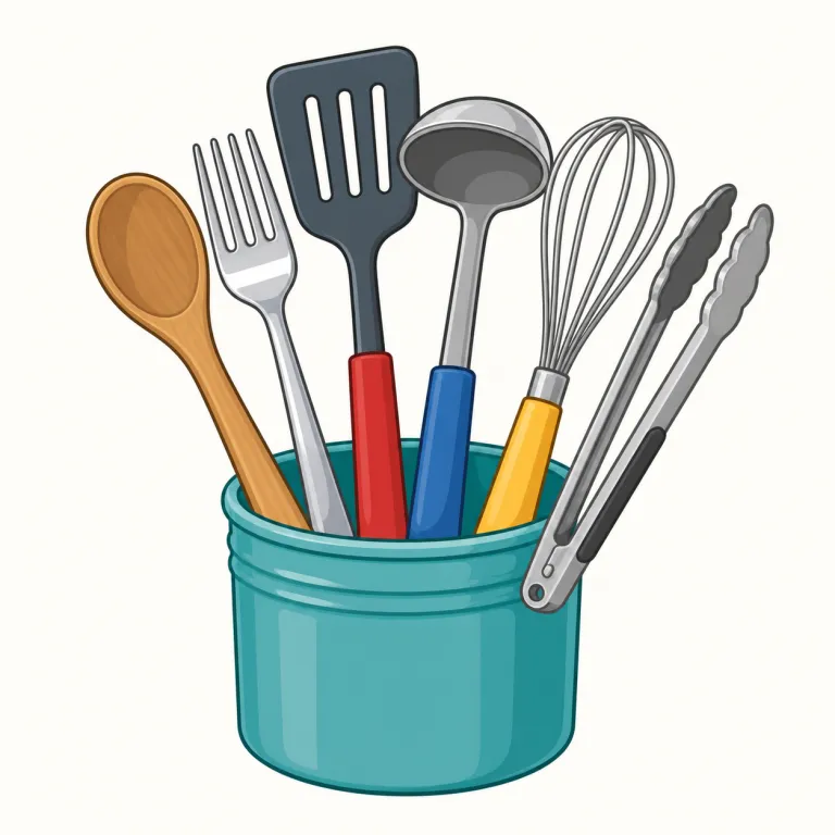 utensil（器具、用具・名詞）の覚え方イラスト — utensil は「特定の作業に使うこまかな実用品」とまとめると覚えやすいです